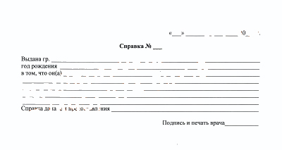 Справка свободной формы в Санкт-Петербурге